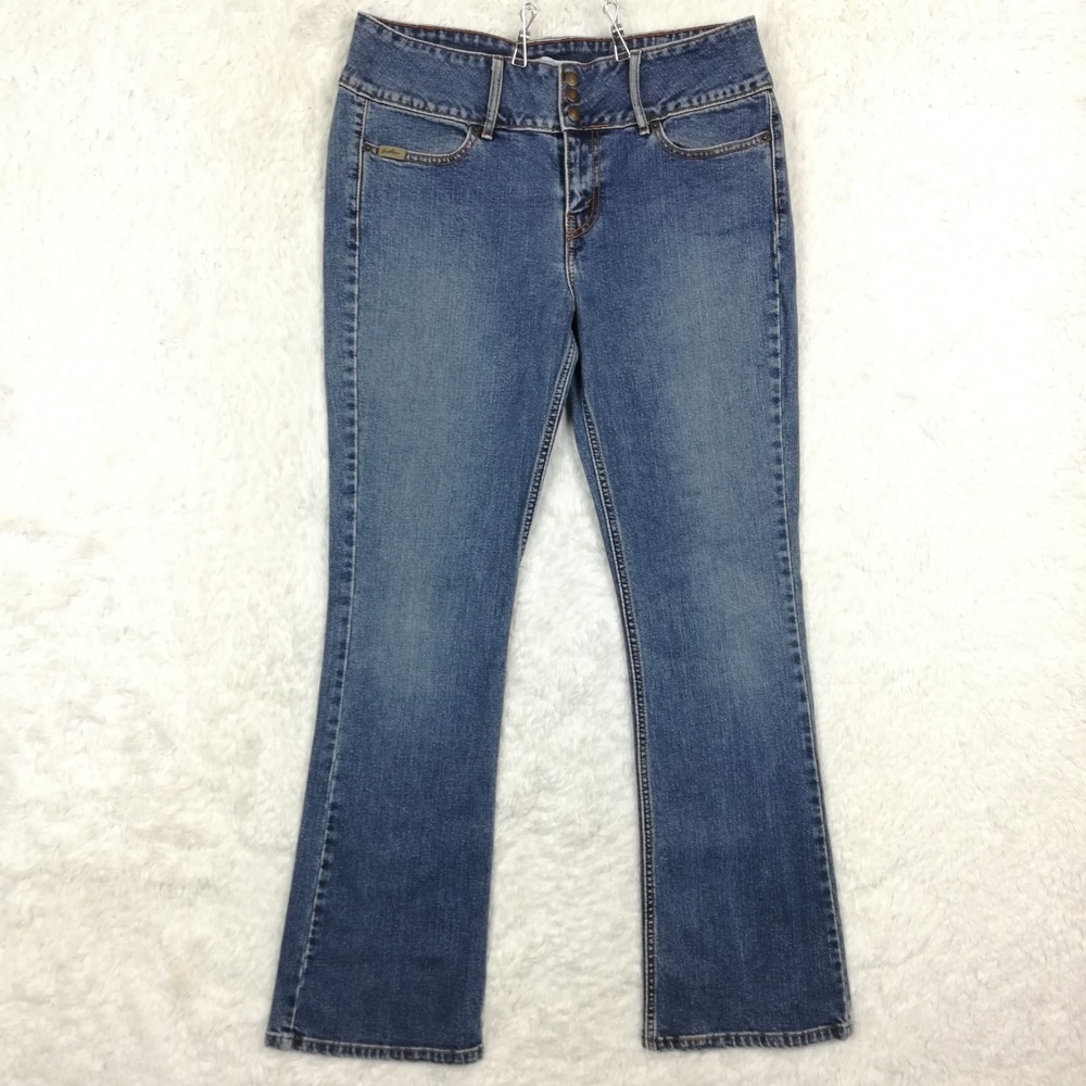 Vtg Levi Strauss‎ Signature Womens Jeans Boot Cut Blue Denim Mid Rise Medium 10